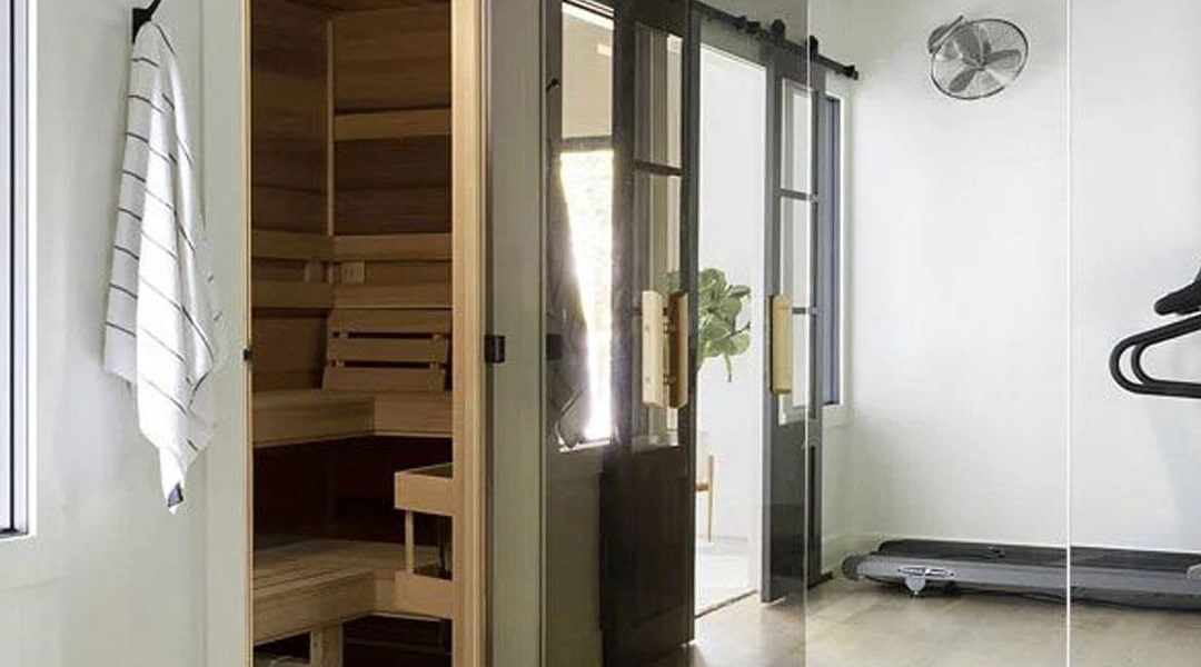 Beautiful & Functional At-Home Fitness Room & Sauna