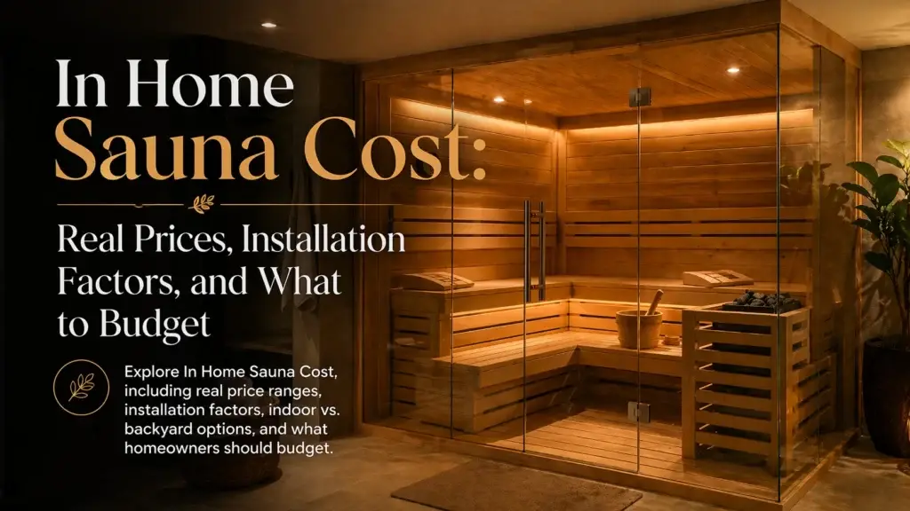 Learn the real in home sauna cost, including price ranges, installation factors, indoor vs. backyard options, and what to budget.