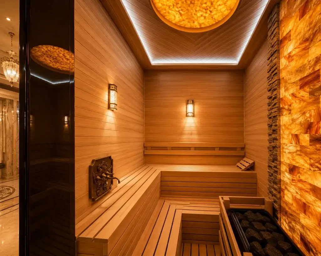 Modern sauna showroom product and design guidance in Hollywood Florida