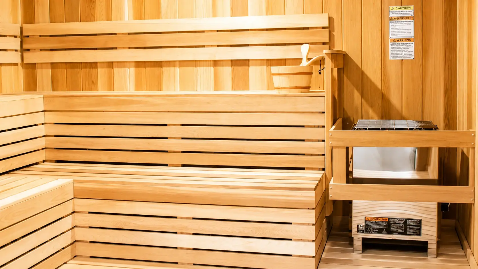 Commercial gym wellness space suitable for custom sauna planning