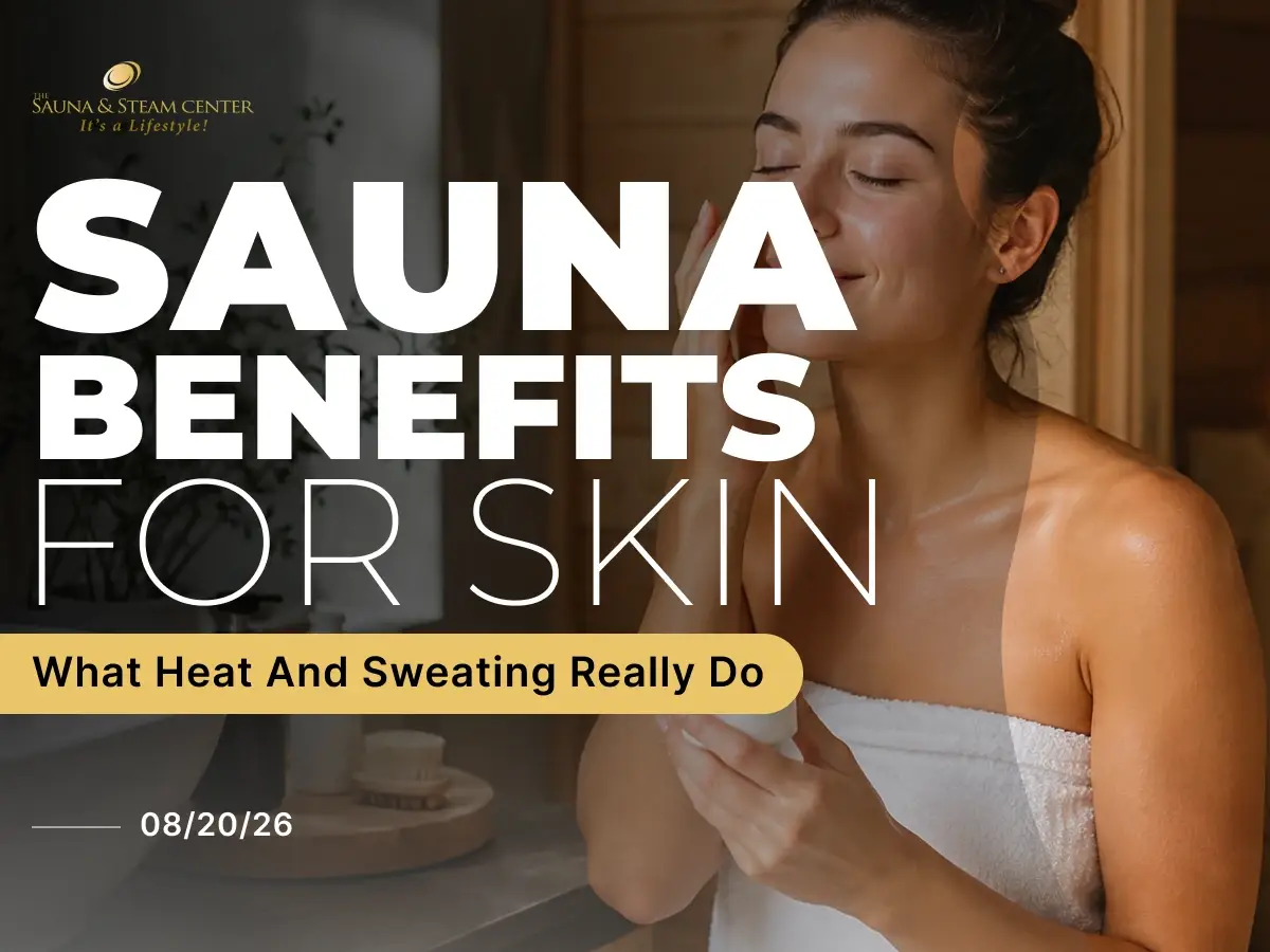 Learn the real sauna benefits for skin, including temporary glow, increased skin blood flow, sweating, post-sauna skincare, and common myths about pores, acne, wrinkles, and detox.
